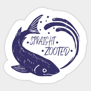 Straight Zooted Fish #3 Sticker